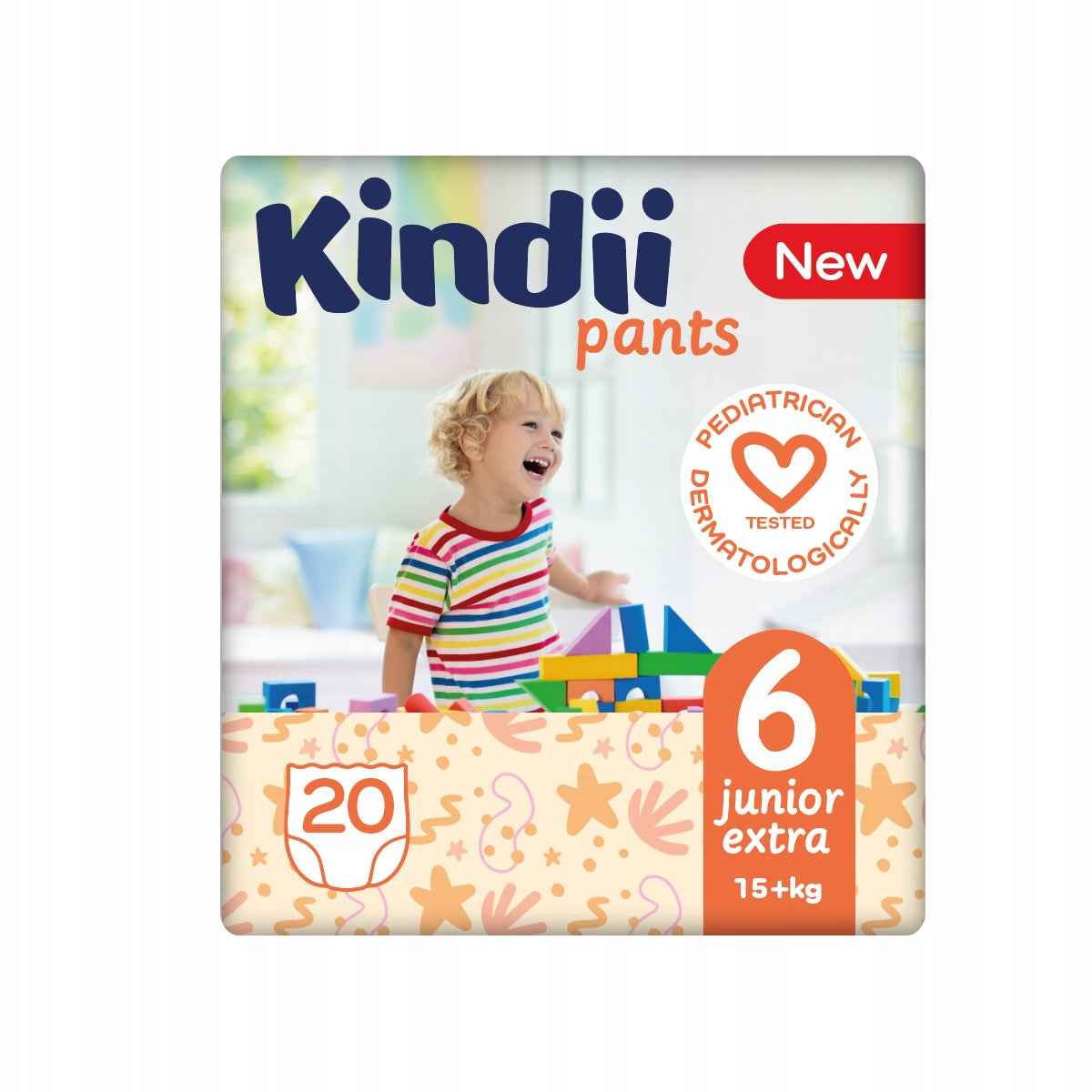 Kindii Absorbent diapers junior extra size 6 (15+ kg) 20 pieces