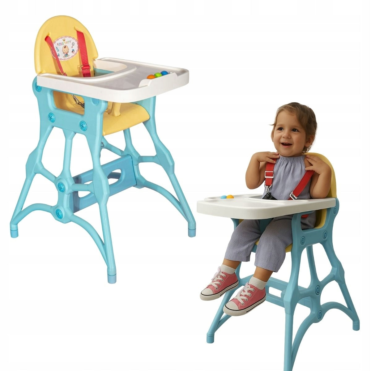 King Baby Highchair - Turquoise