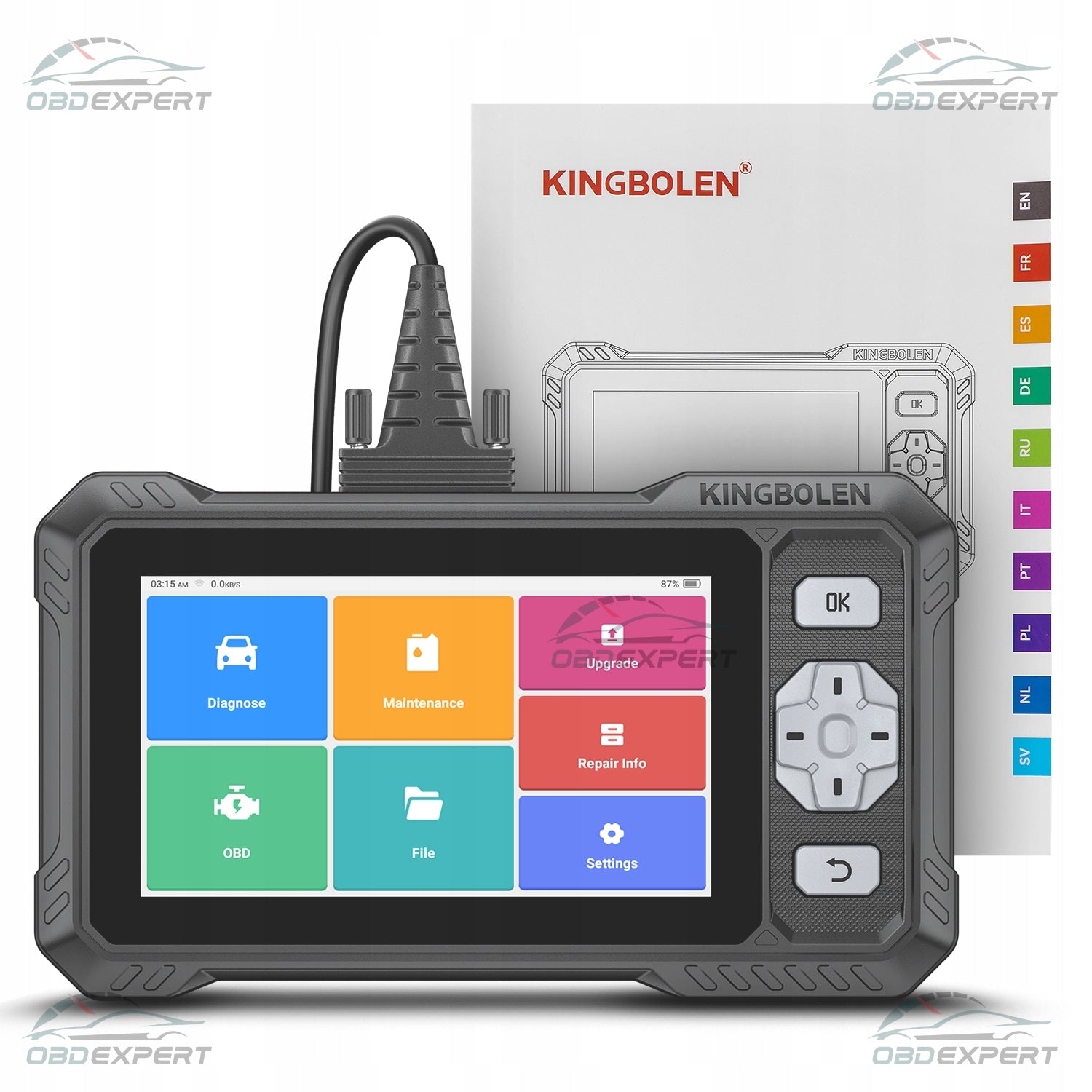 Kingbolen S608 2025 OBD2 Diagnostic Interface CAN FD + Active Test j.PL