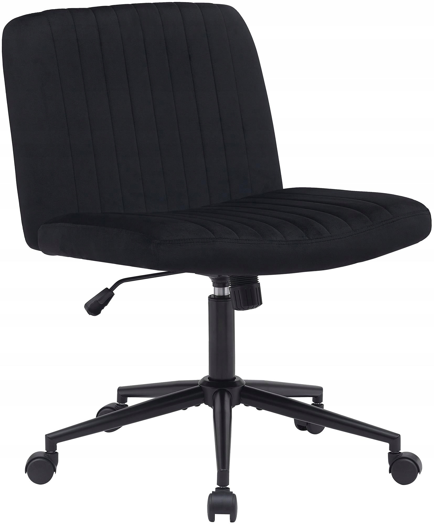 Kingman Velvet Office Chair, Black
