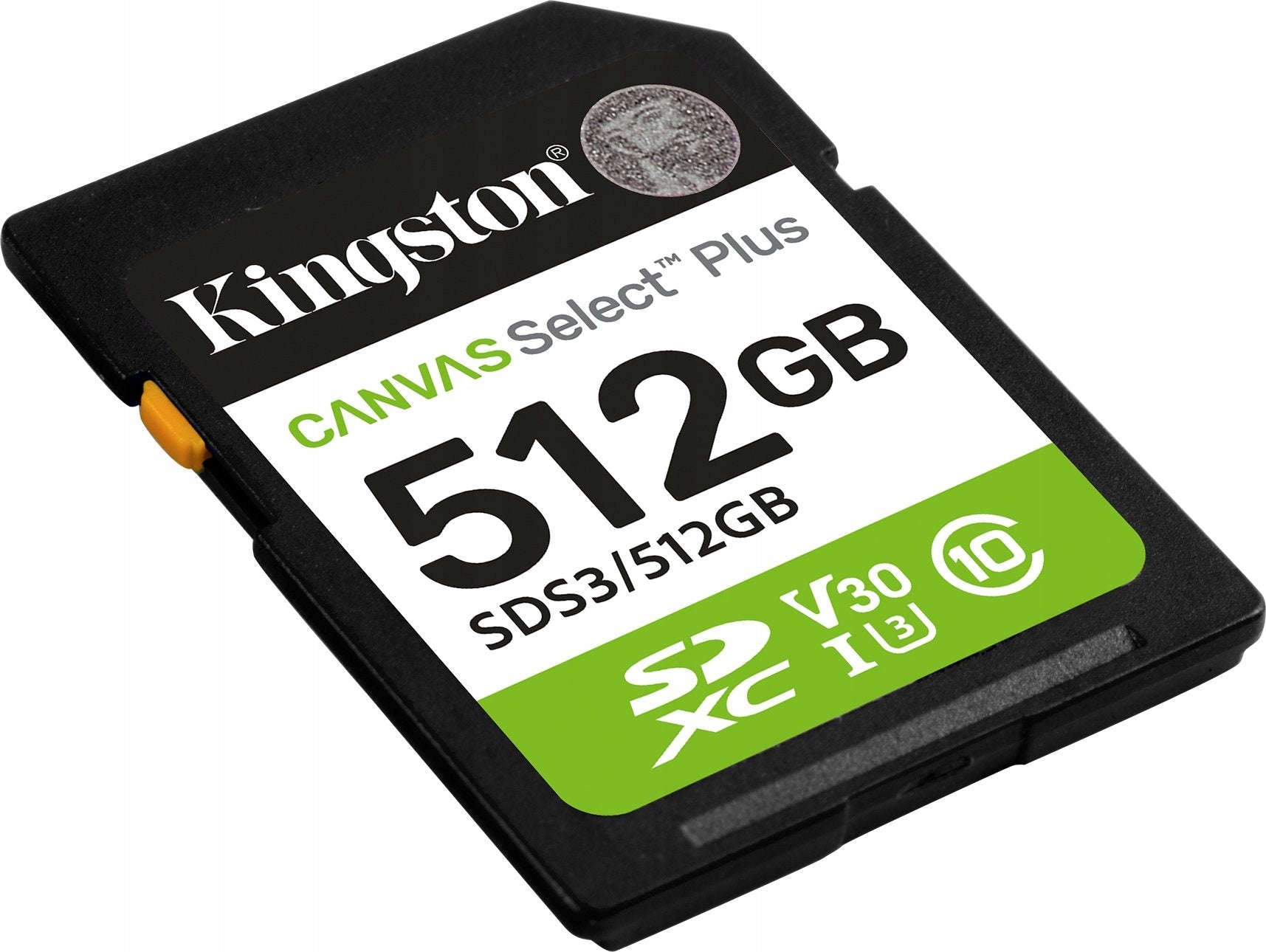 Kingston Canvas Select Plus SDXC 512GB Class 10 UHS-I/U3 V30 Card