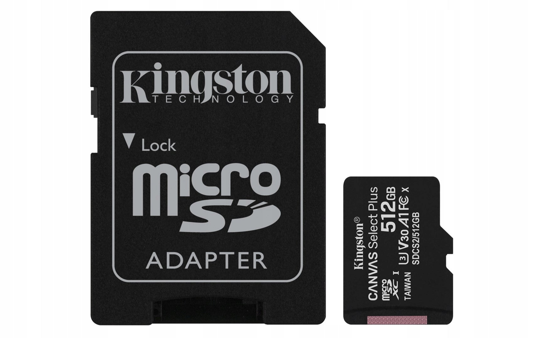 Kingston Canvas Select+ SDCS2/512GB 512GB Class 10 UHS U3 V30 memory card Model Canvas Select Plus