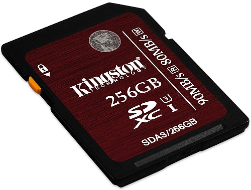 Kingston SDXC 256GB UHS-I U3 SDA/256GB 90MB/s 4K2K SDA3/256GB EAN (GTIN) 740617242133