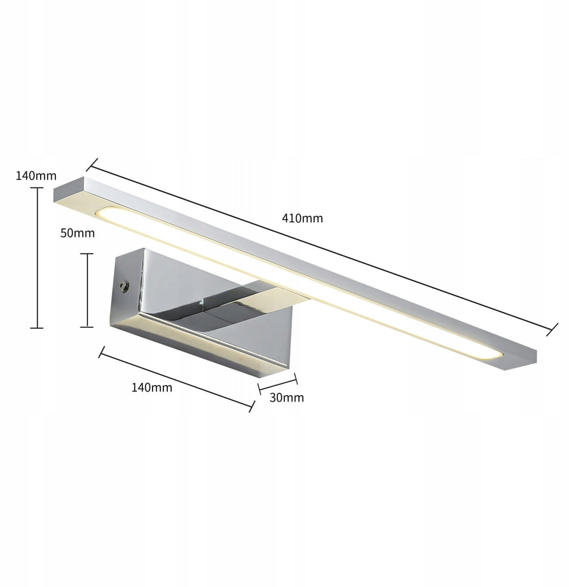 Light Prestige Isla vidutinio chromo sieninis šviestuvas su IP44 3000K