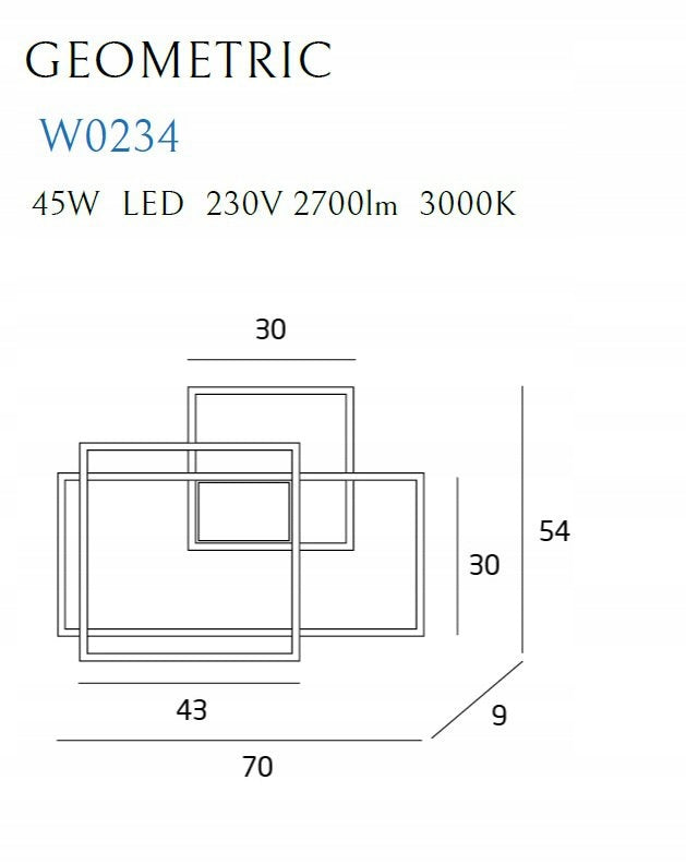 GEOMETRIC W0234, Wandleuchte 