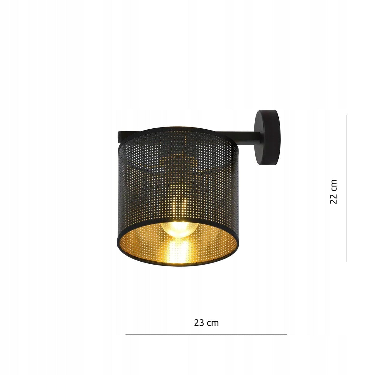 Emibig sieninis šviestuvas Jordan K1 Black/Gold