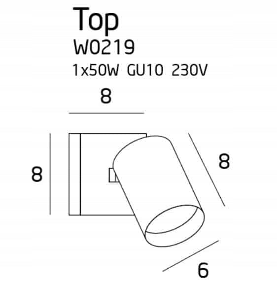 TOP W0219, sieninis šviestuvas