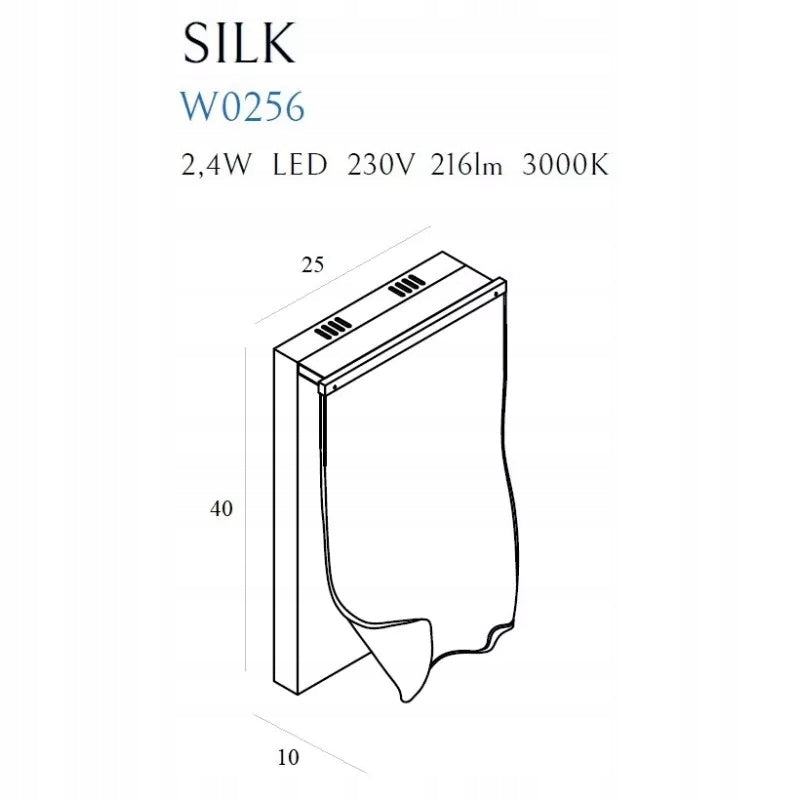 SILK W0256, sieninis šviestuvas