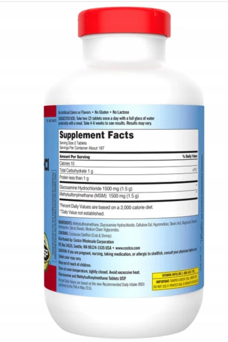 Kirkland Glucosamine HCI with MSM glukozamina USA 375 SZT Medical device no