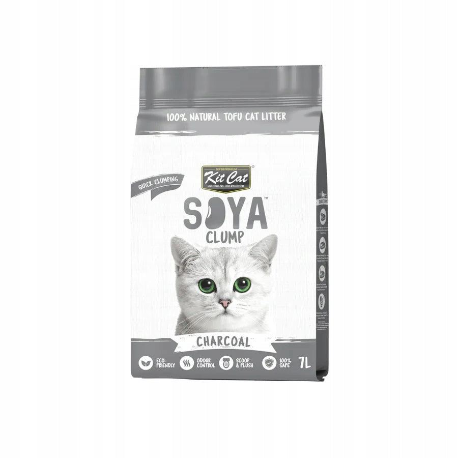 Kit Cat Soya Clump litter – Activated carbon 7L/2,5kg Packaging status original