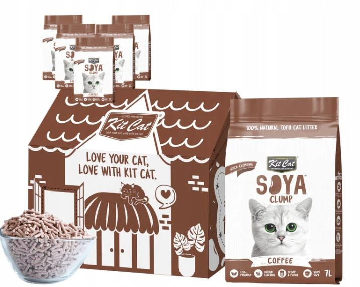 Kit Cat Soya Clump litter - Coffee 7L / 2,5kg