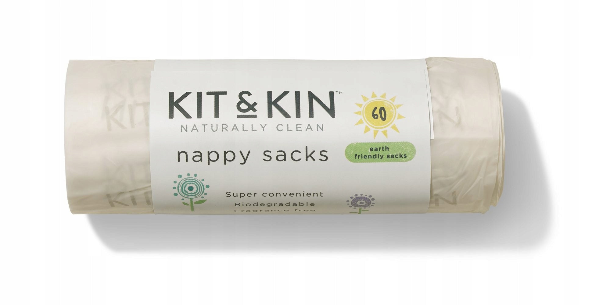 Kit&Kin Bags For Used Diapers Unscented Eco-Friendly Bio Large