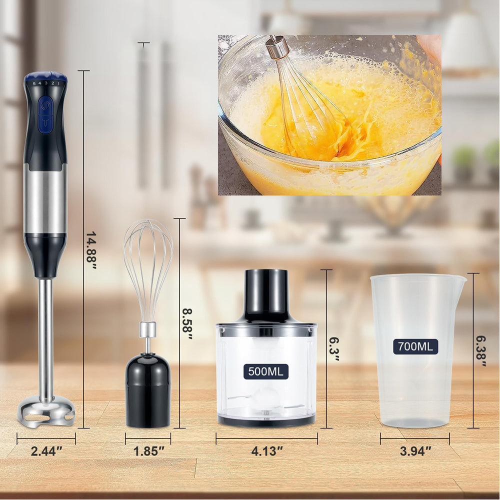 Kitchen Blender Handheld 1000W Turbo 5 Speeds 4IN1 Multifunction Kit Packaging status original