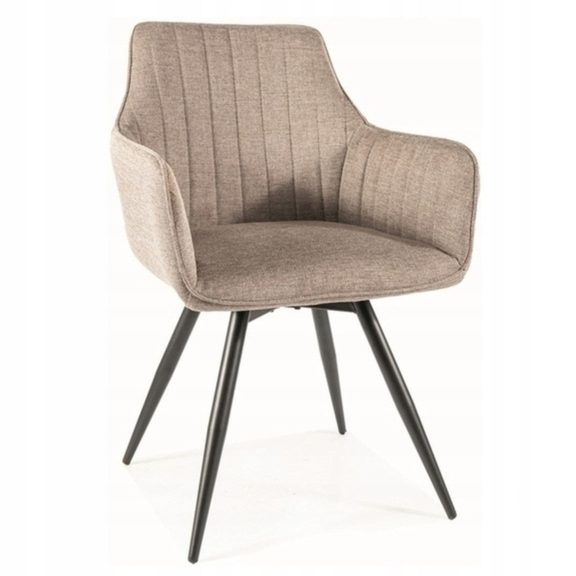 Kitchen Dining Chair Quilted Swivel Loft Beige BALLO