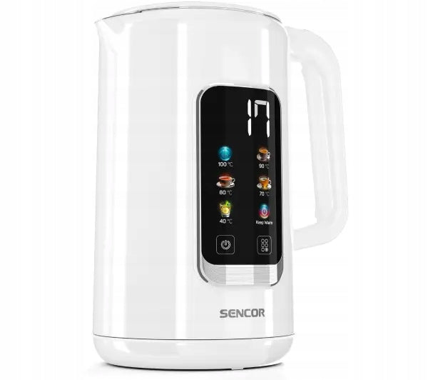 Kitchen Kettle Sencor SWK 0950WH 1,7L 2200W Temperature Control White Packaging status original