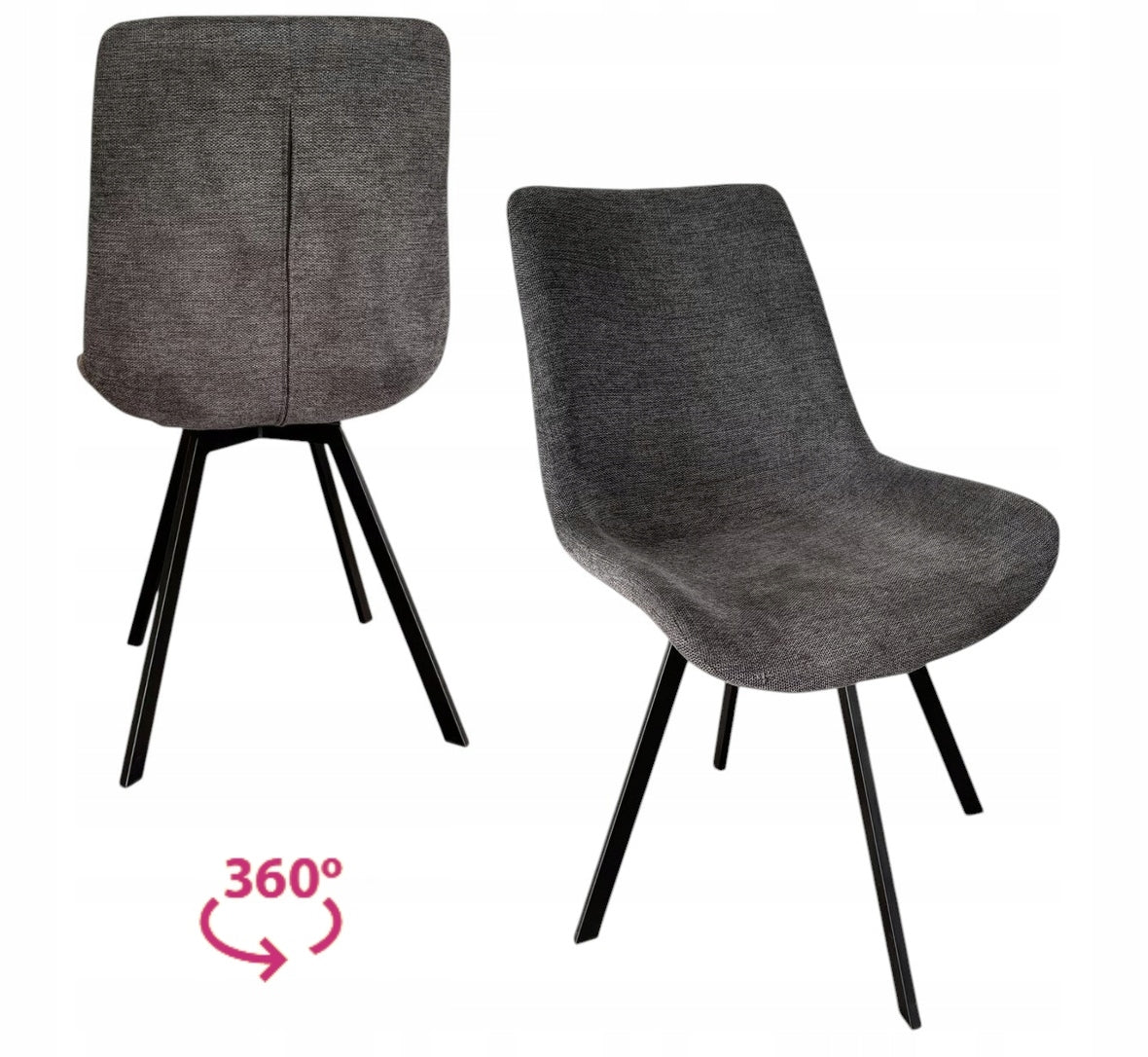Kitchen Living Room Chair Grey Swivel Jysk HYGUM