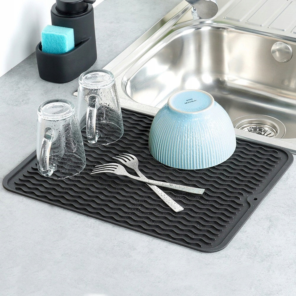 Kitchen Mat Silicone Drying Stand Dish Drainer Cups Packaging status original