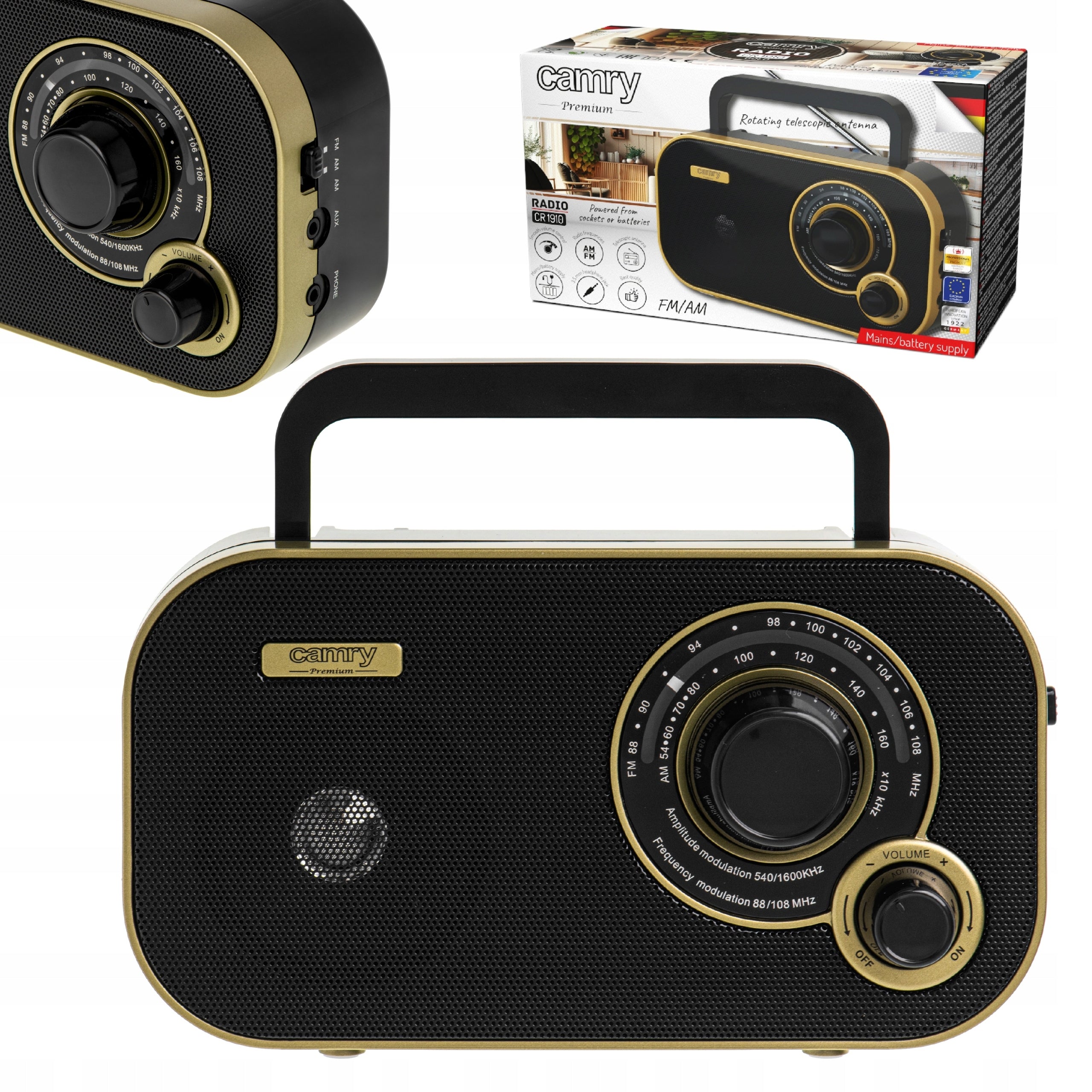 Kitchen Radio Portable Battery Powered FM/AM Camry CR 1910g
