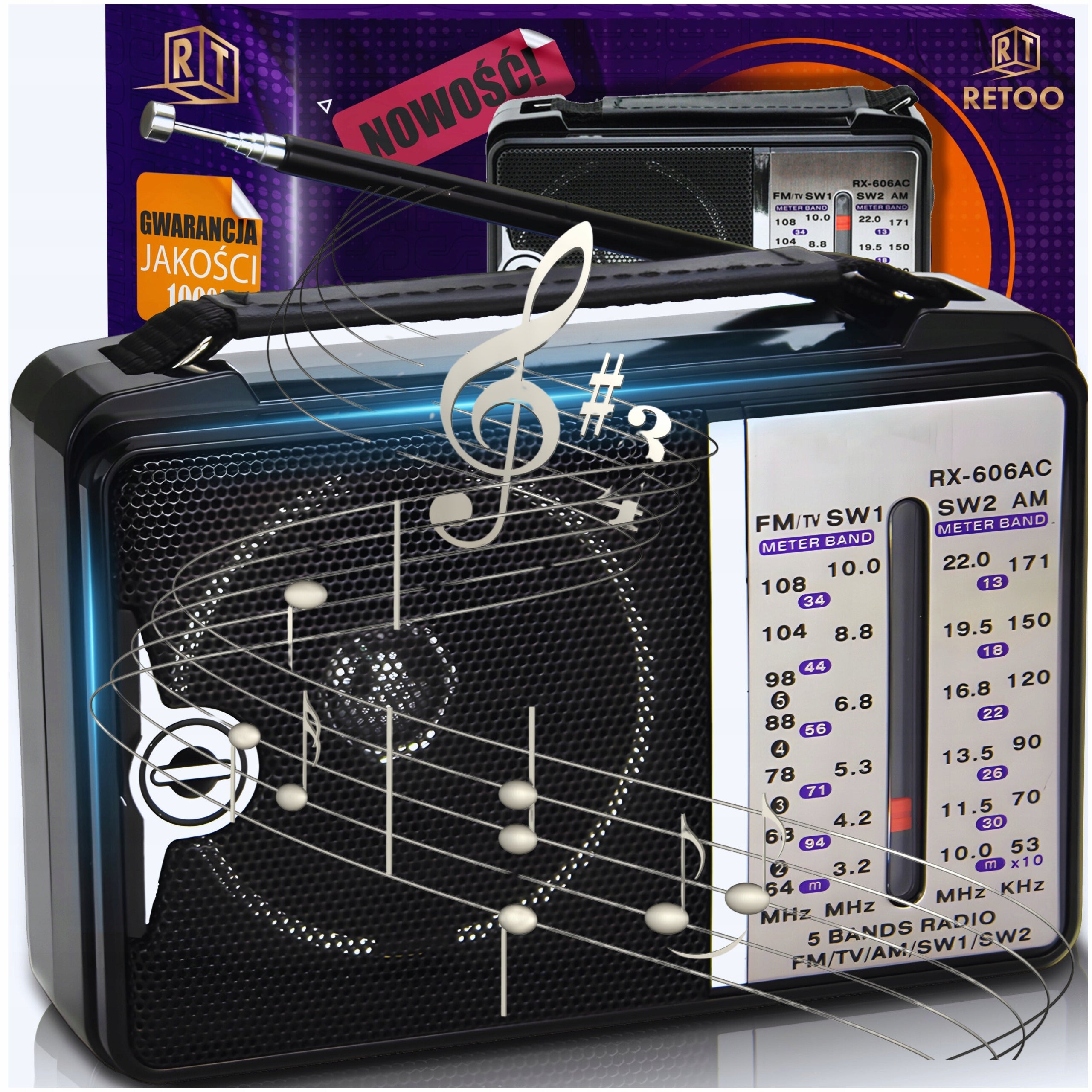 Kitchen Radio Portable Small Network Battery Operated FM AM USB 230V