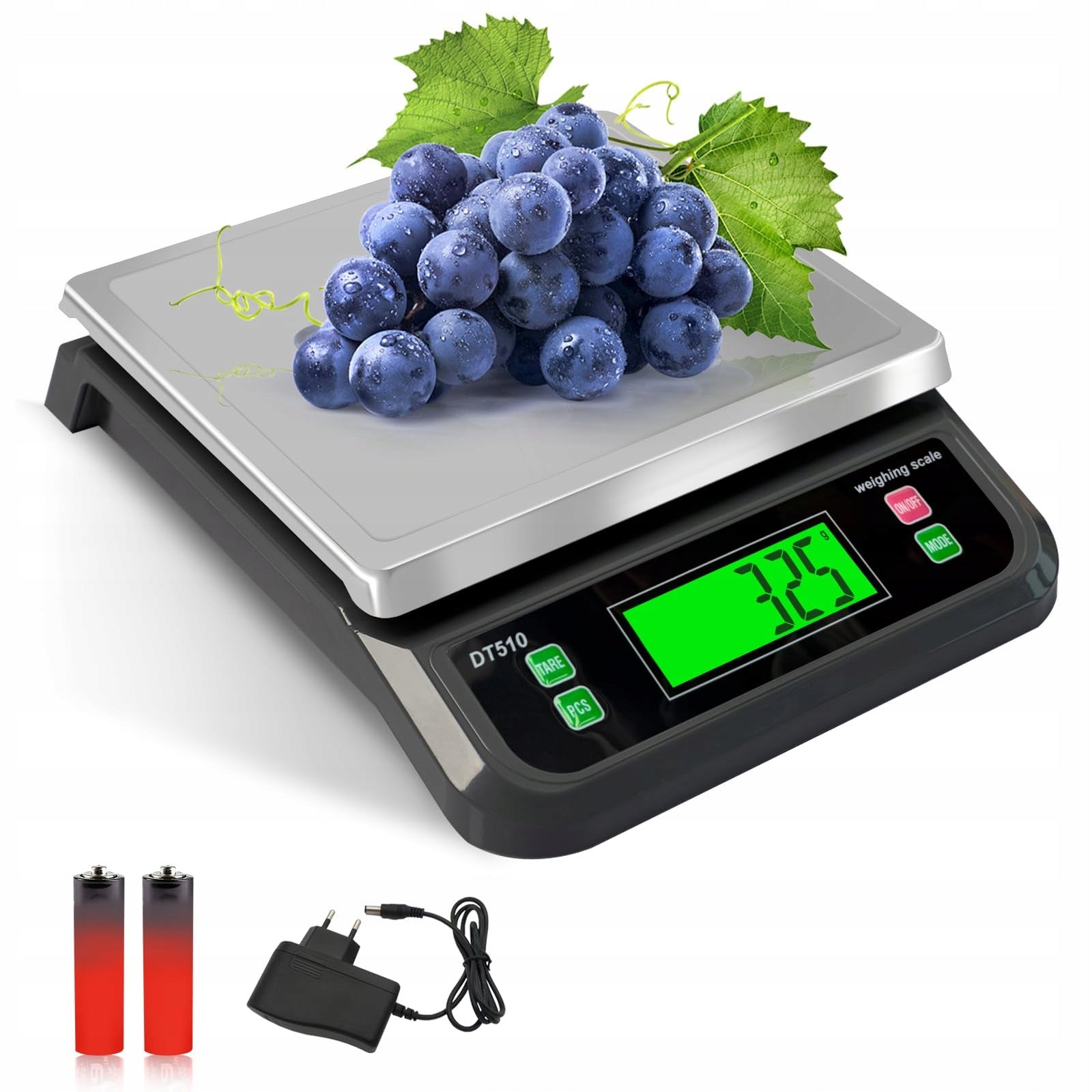 Kitchen Scale Electronic 40kg LCD Steel Tara PCS Precision