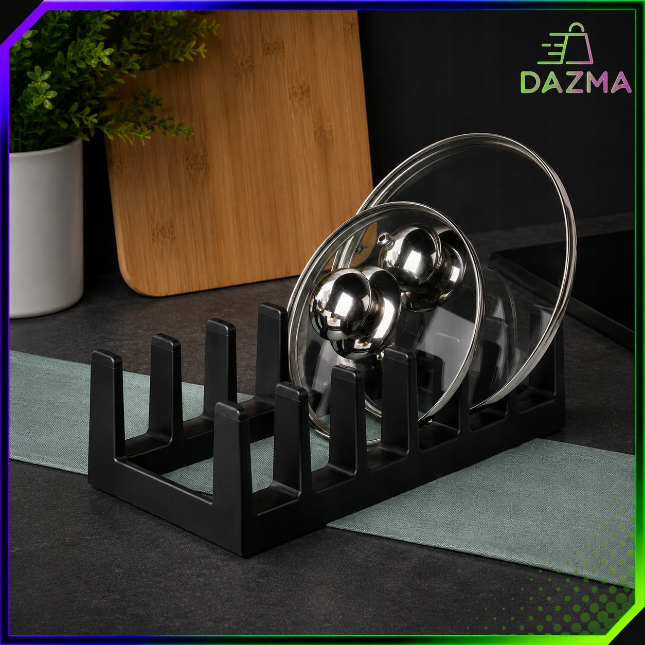 Kitchen Stand Lid Plates Kitchen Organizer Cabinet Compartment Brand DAZMA