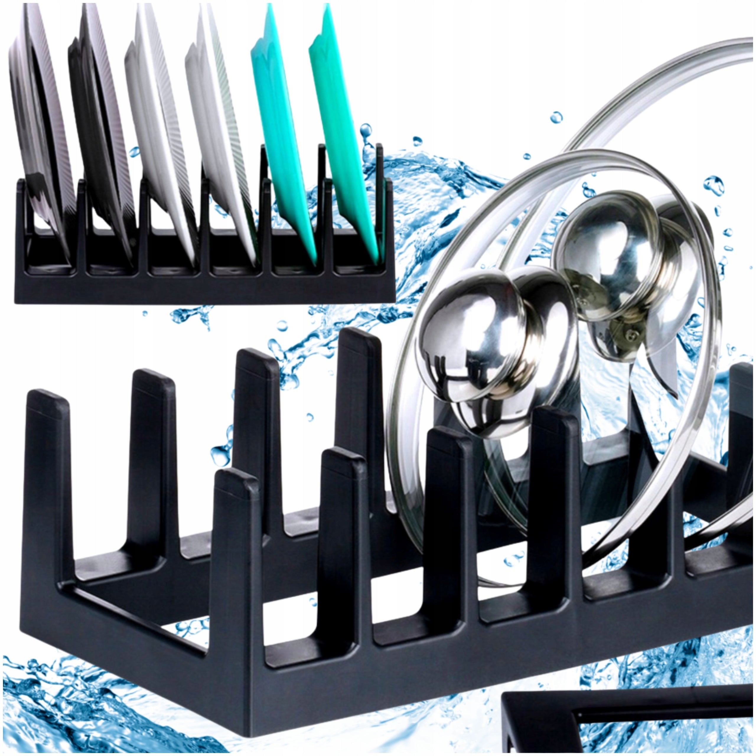 Kitchen Stand Lid Plates Kitchen Organizer Cabinet Compartment