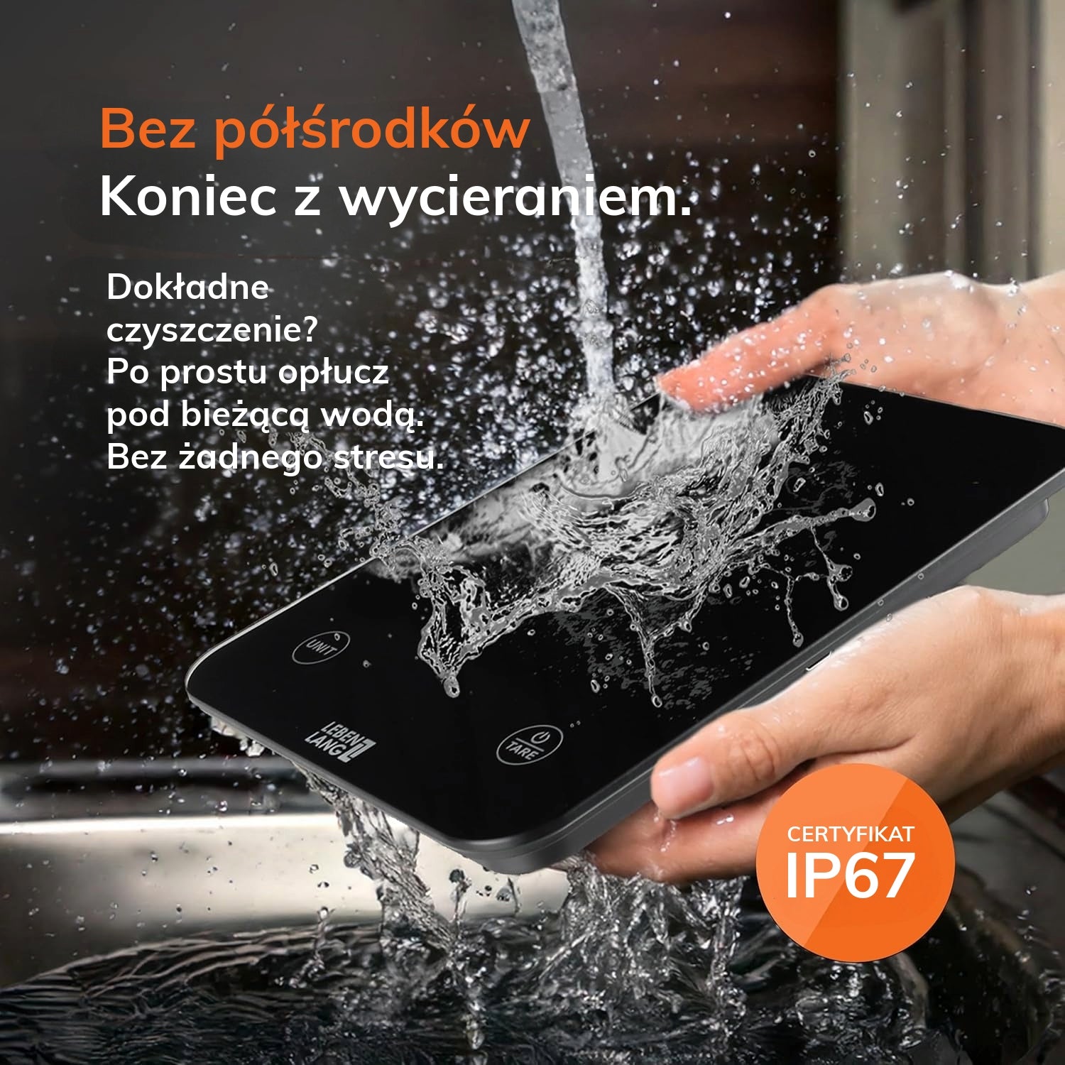 Kitchen scale ELECTRONIC PRECISION LEBENLANG waterproof USB 10kg TARA EAN (GTIN) 4262406932903