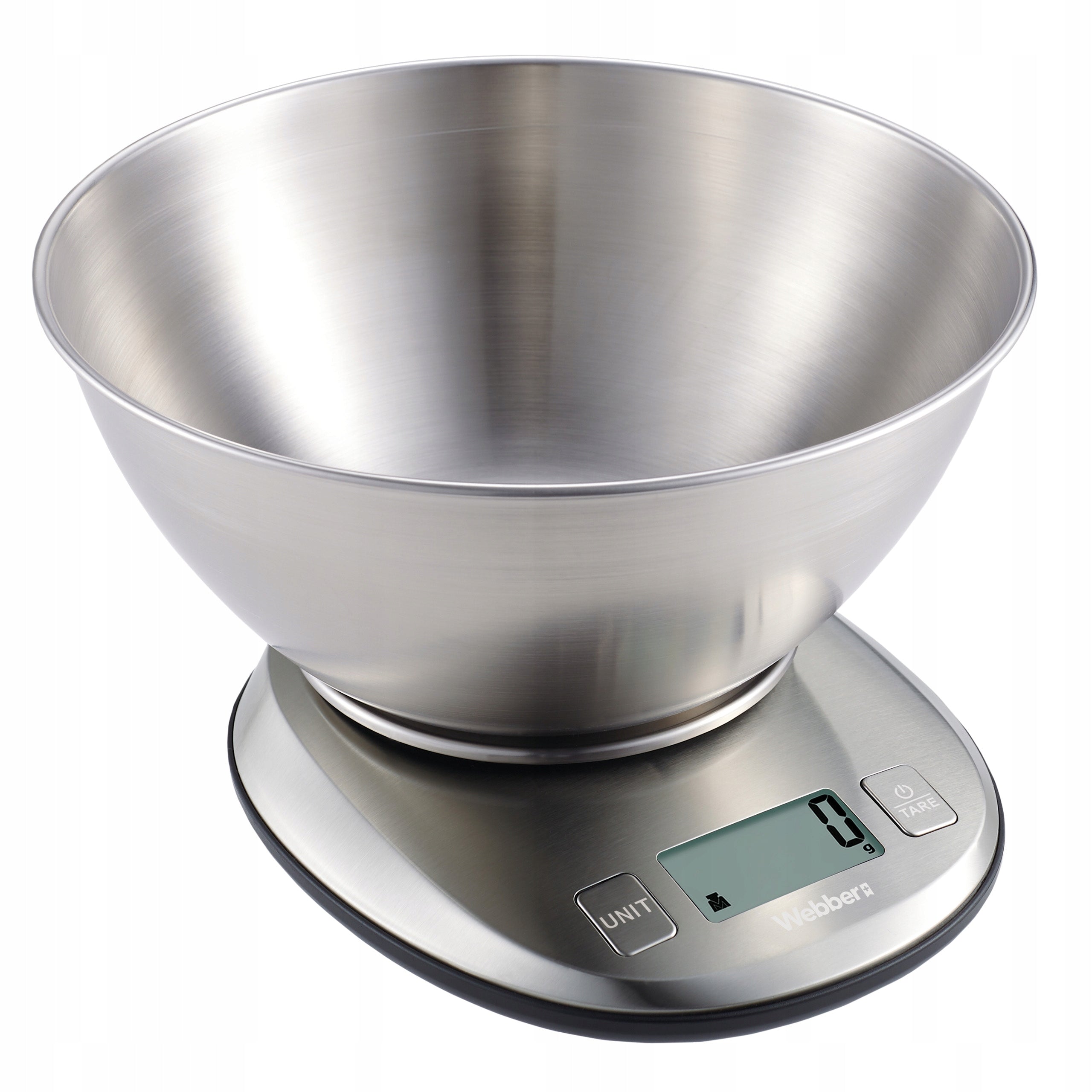 Kitchen scale WEBBER EK4390 INOX stainless steel LCD 5kg 1g tare bowl Functions automatic calibration automatic shutdown tare weight other