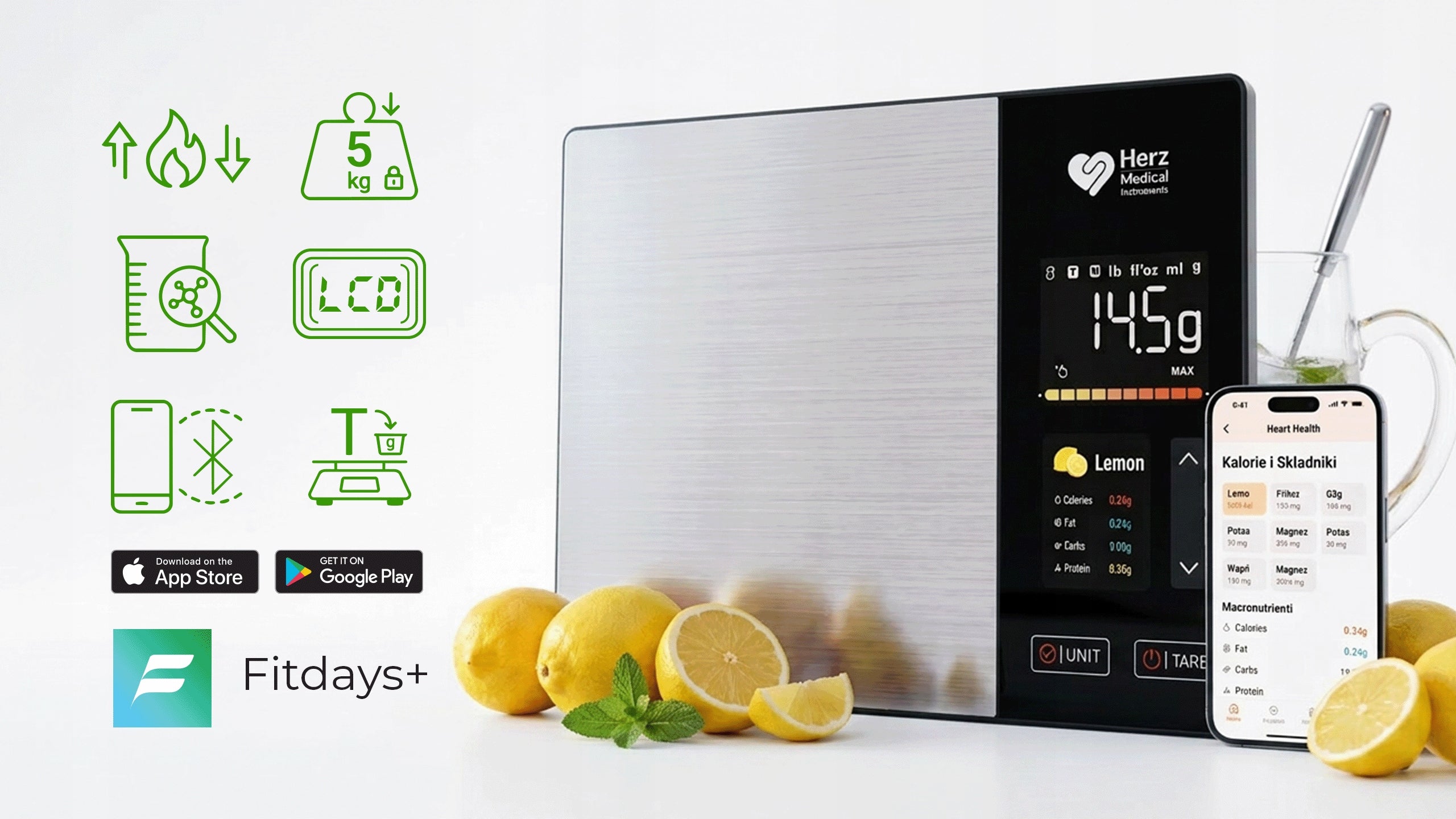 Kitchen scale electronic precision LED display 5kg battery operated 1g Model 5905718041039