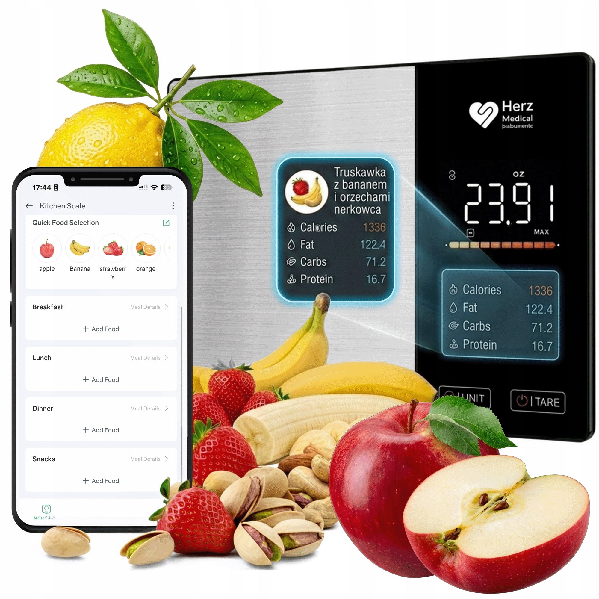 Kitchen scale electronic precision LED display 5kg battery operated 1g