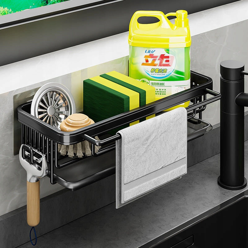 Kitchen shelf hanging organizer drainer black Brand no brand