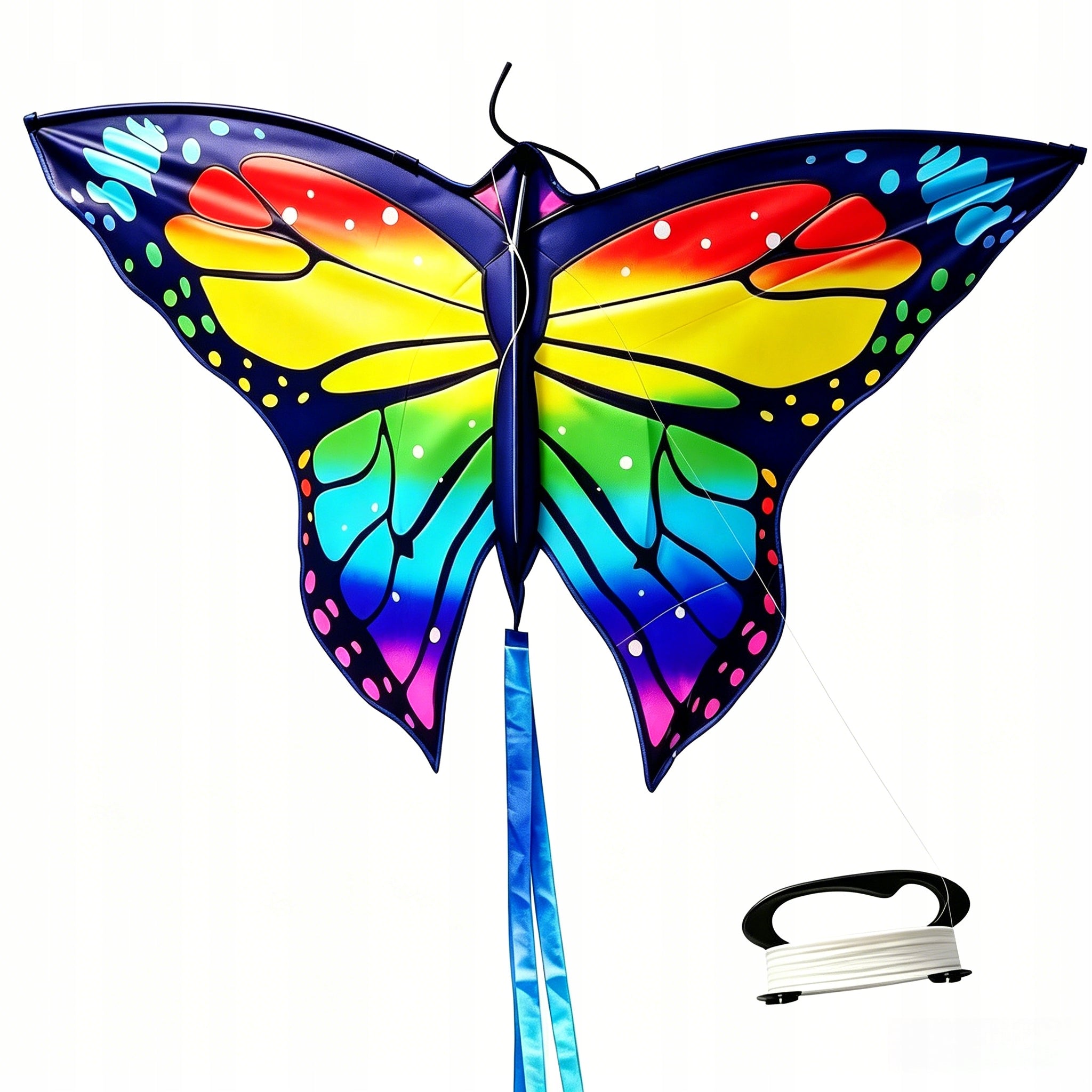 Kite rainbow butterfly146x50cmlongtail4m for children and adults beach park