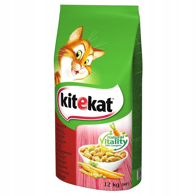 Kitekat dry food Beef 12kg