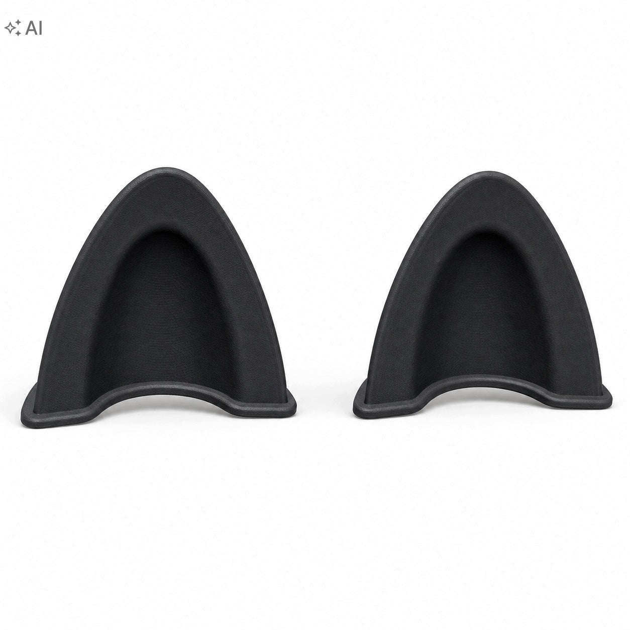 Kitten Ears For Motorcycle Helmet Sticky 3M Black 2 Pieces Packaging status original