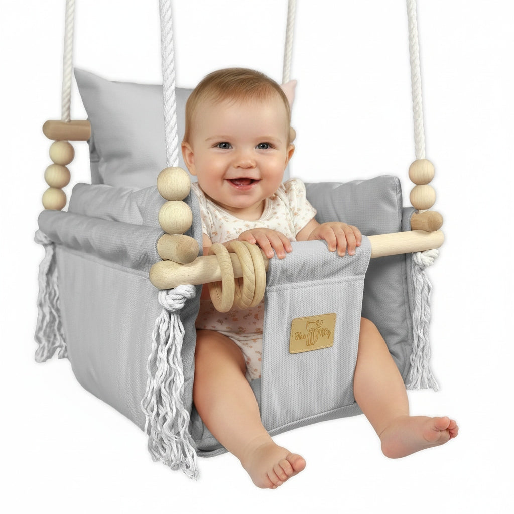 KiziaMizia EDUCATIONAL SWING FOR CHILDREN HOME GARDEN VELVET CE