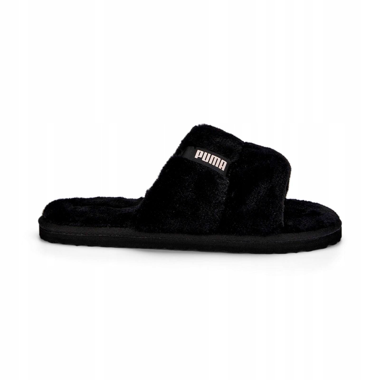Hausschuhe für Damen Puma Fluff Solo, schwarz 