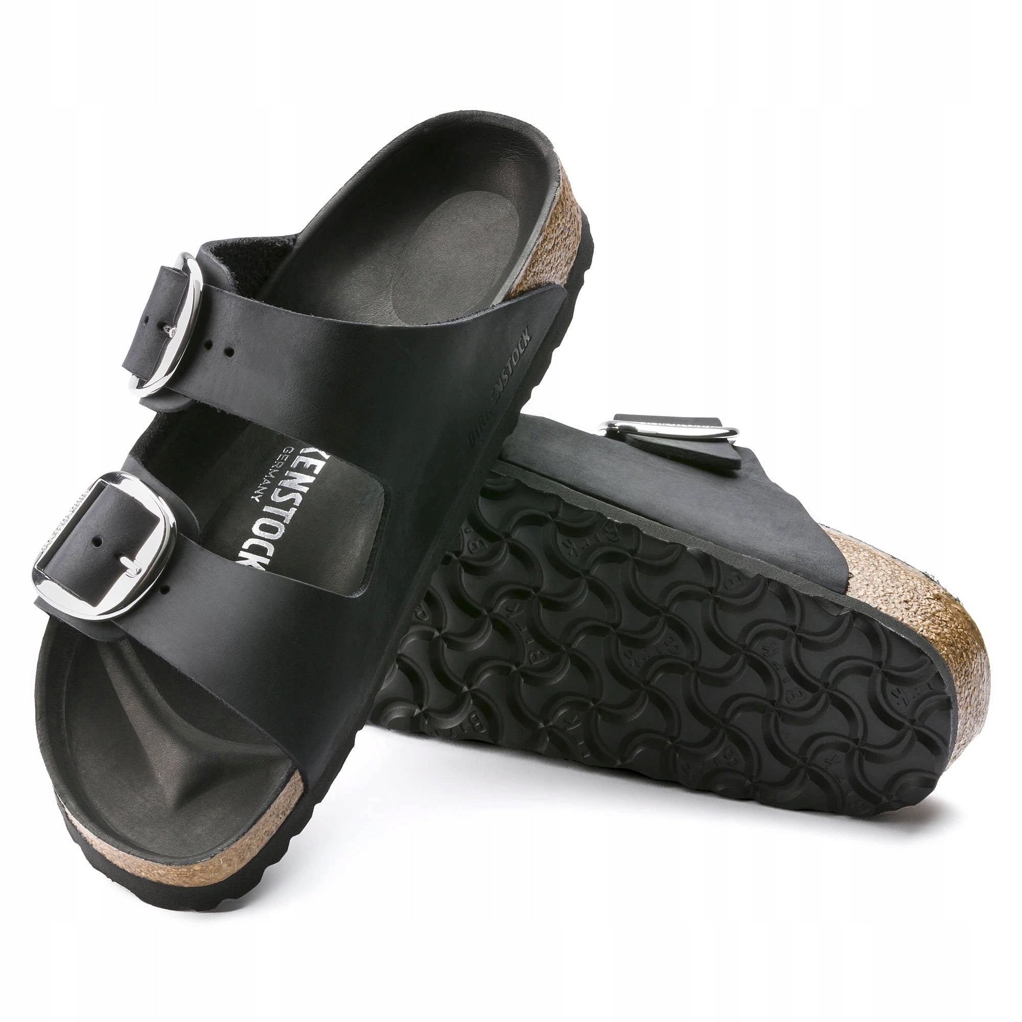 Šlepetės moterims Birkenstock Arizona Big Buckle, juodos