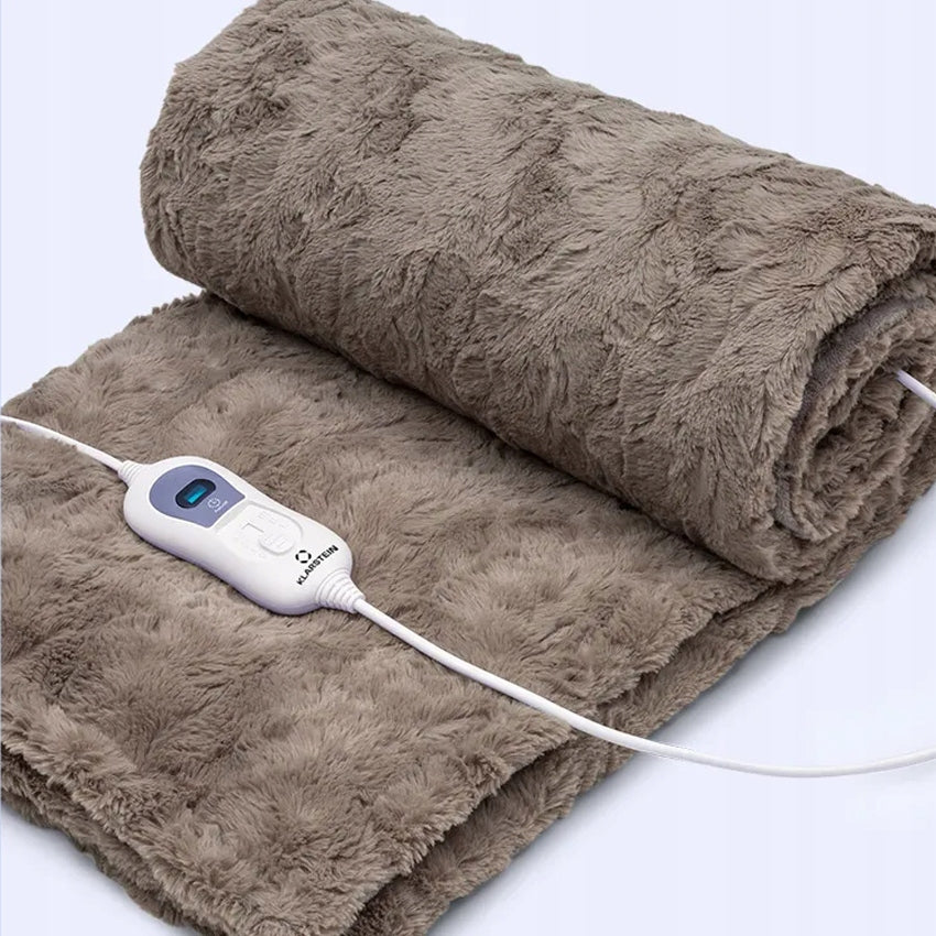 Klarstein Dr. Watson Electric Blanket 120W 180x130cm Soft Fur G1042 Color brown