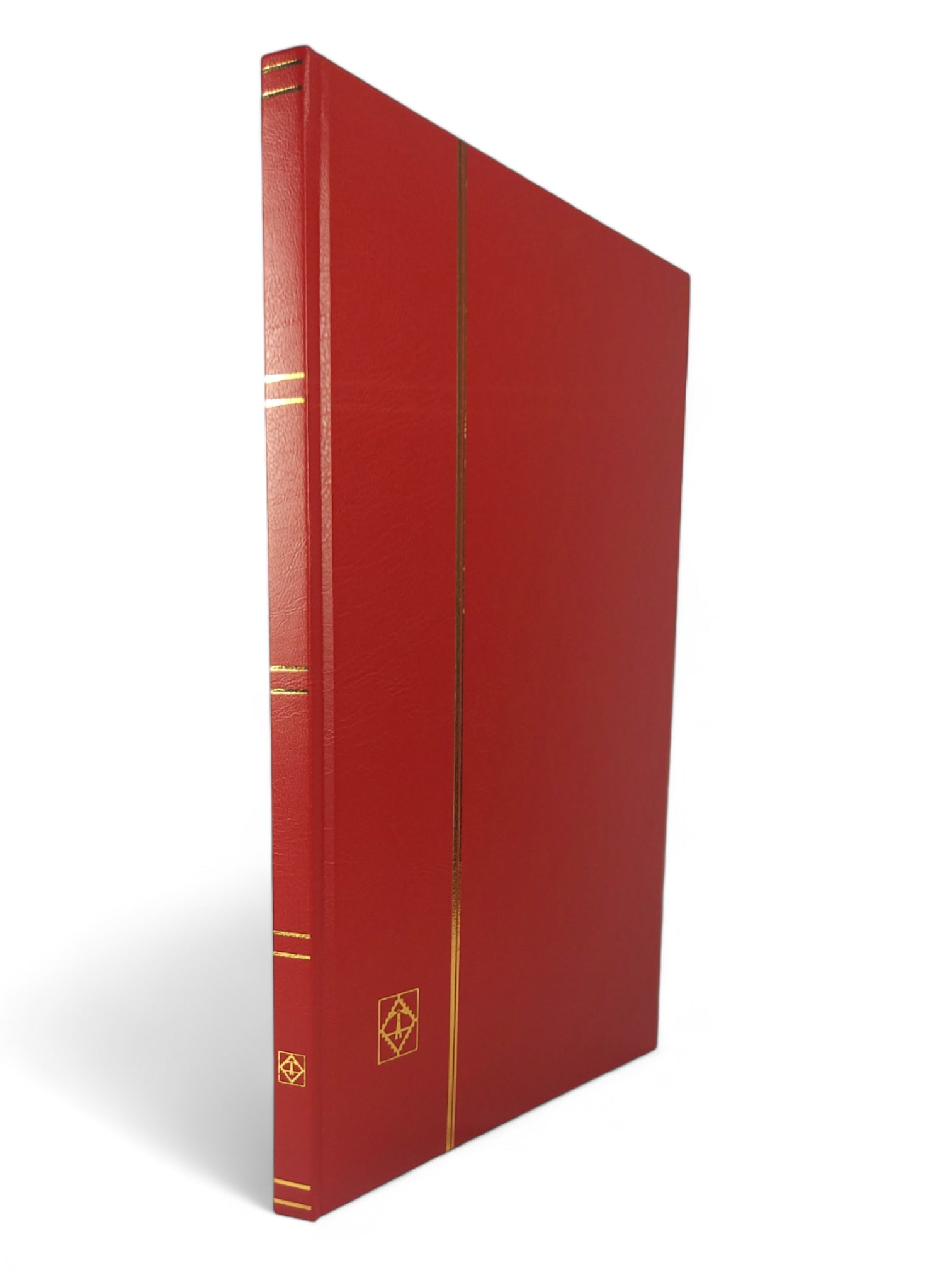 Briefmarkenalbum Leuchtturm Basic LS 4/8", A4, 16 schwarze Seiten, rot 