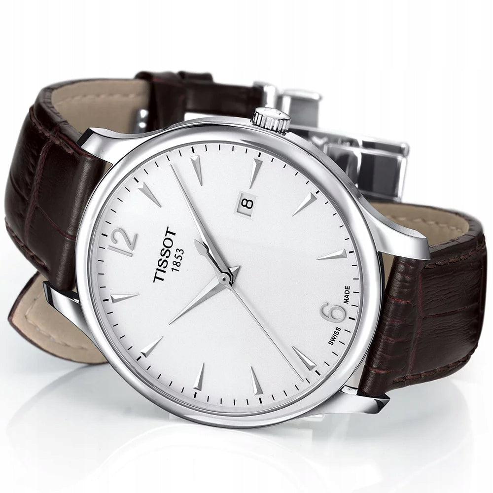 Tissot Damenuhr T-Classic T-Tradition T063.610.16.037.00, Farbe Braun/Silber 