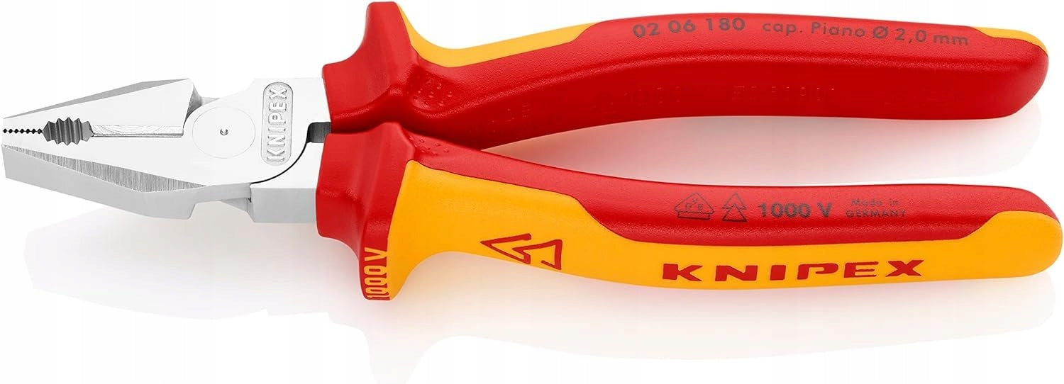 Kliešte KNIPEX 02 06 180, 180 mm, silové, kombinované, VDE
