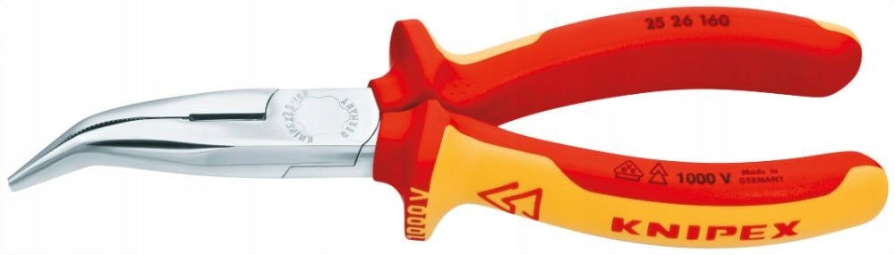 Klieste KNIPEX 25 26 160, 160mm,polgulate, zahnute, radio., CrV, VDE 1000V