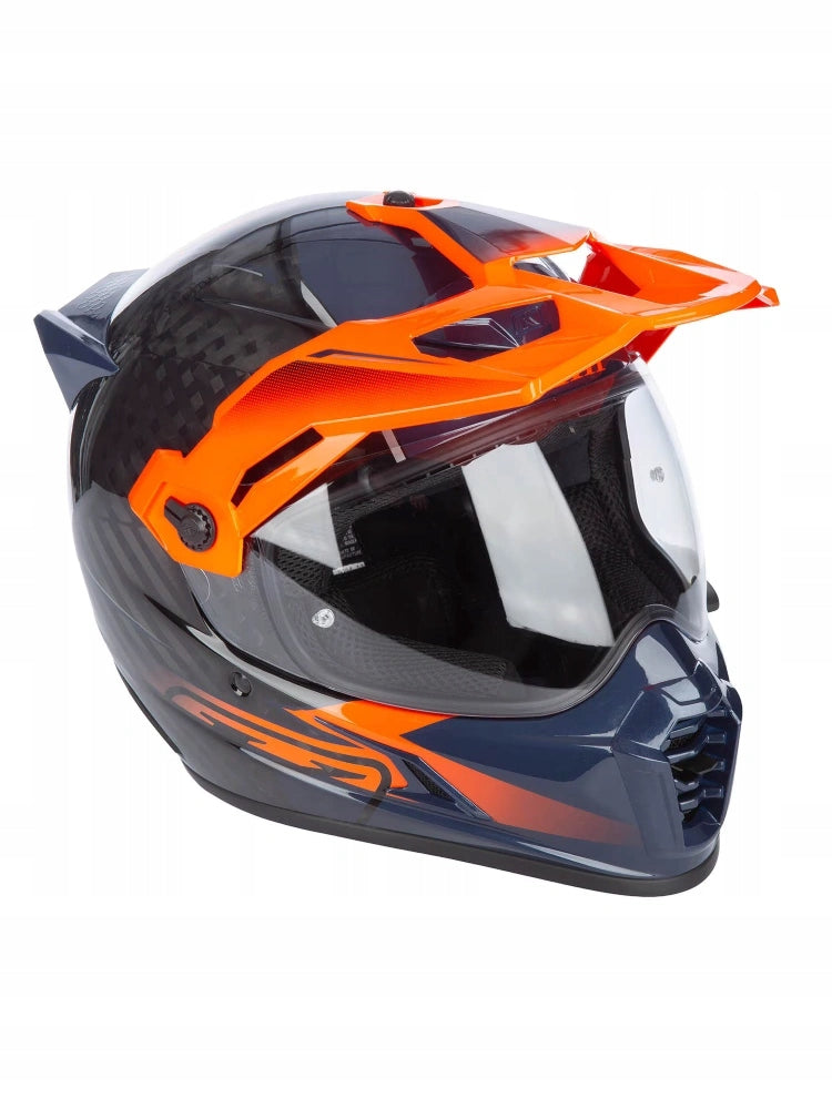 Klim Krios Pro SM Echo Gloss Black Helmet - Striking Orange - Petrol Packaging status original