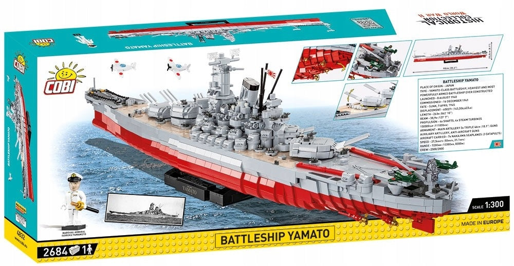 Fertigmodell des Zweiten Weltkriegsschiffs Yamato Cobi, 4832, 2684. 