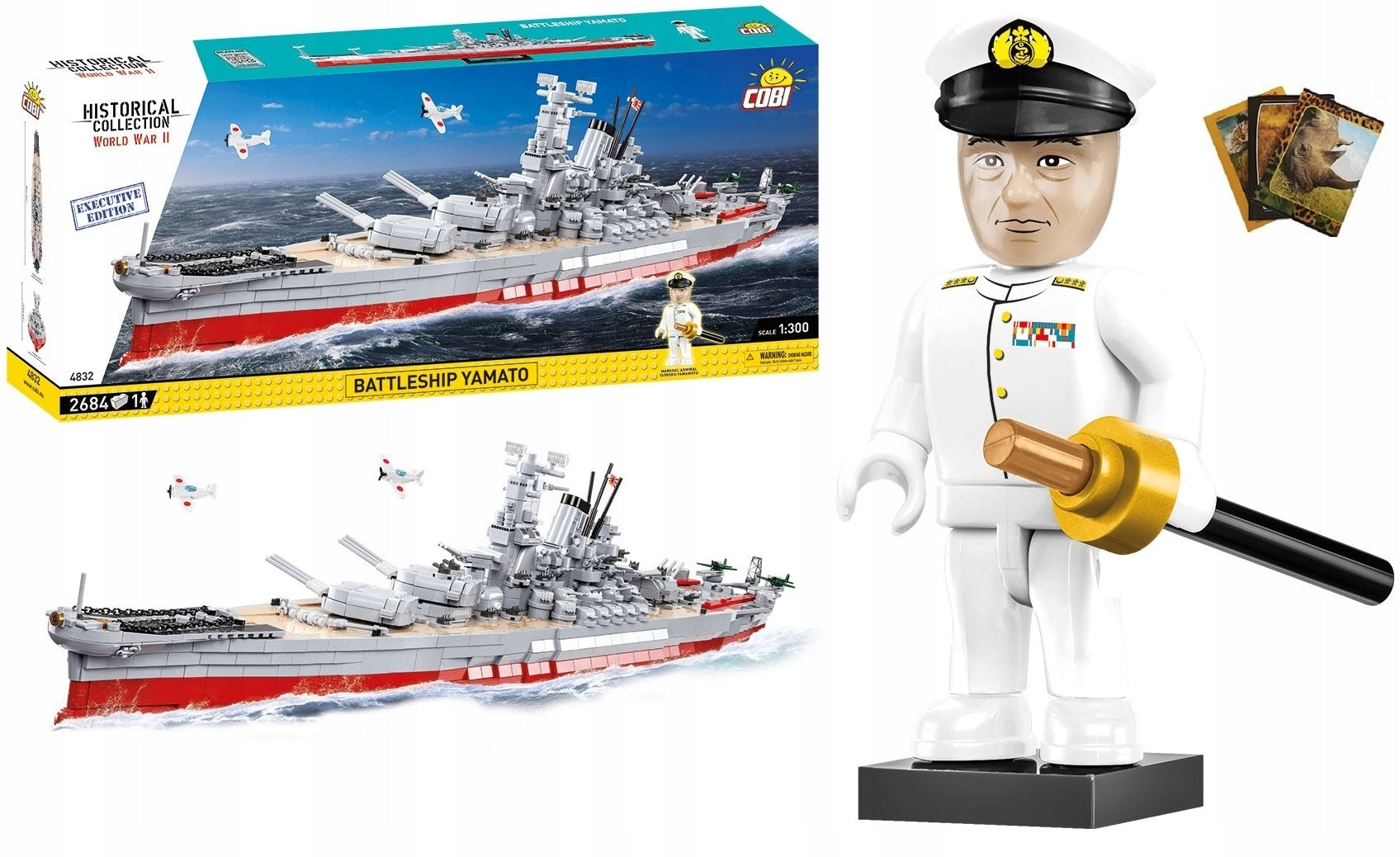 Surenkamas modelis Antrojo pasaulinio karo laivas Yamato Cobi, 4832, 2684 d.
