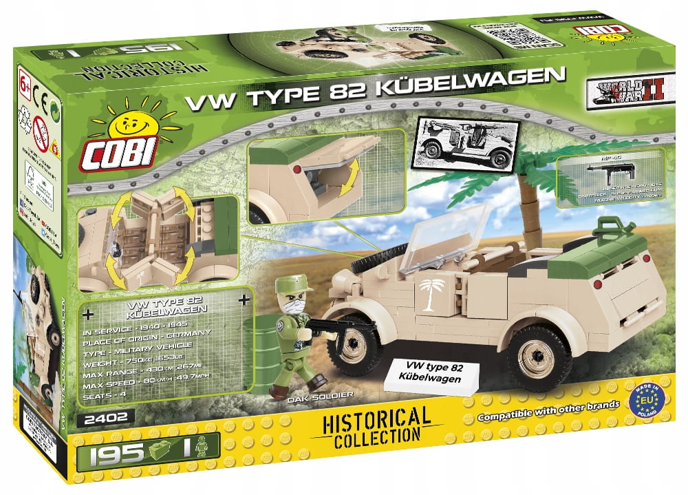 Konstruktorius Cobi VW tipas 82 Kübelwagen, 195 d.
