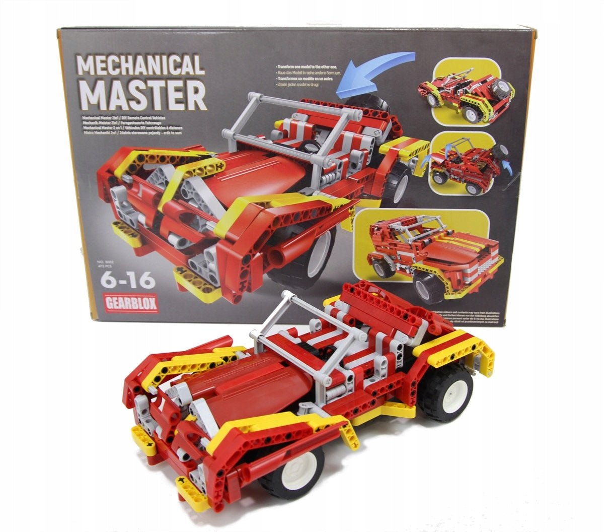 Konstruktorius Gearblox Mechanical Master SUV Roadster RC, 472 d.