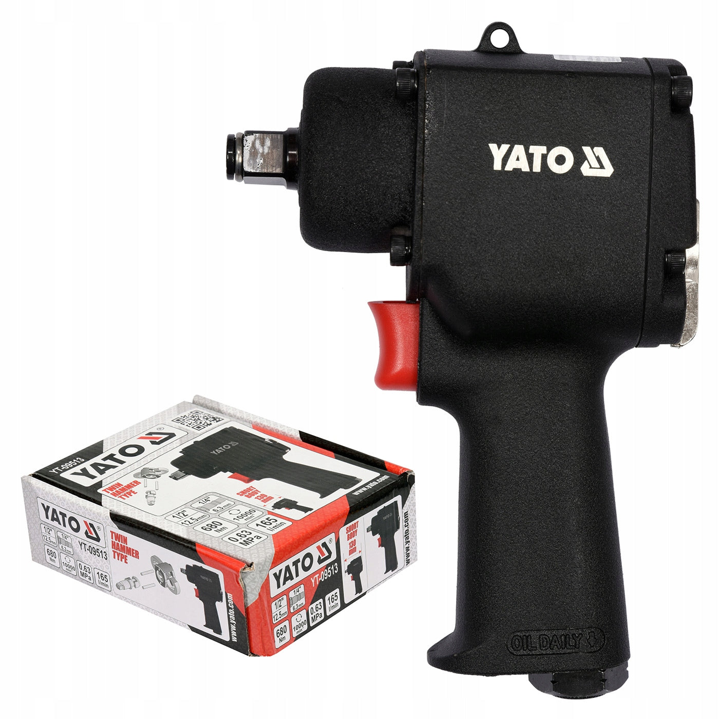 Druckluft-Schlagschrauber Yato Mini 1/2" 680Nm (YT-09513) 