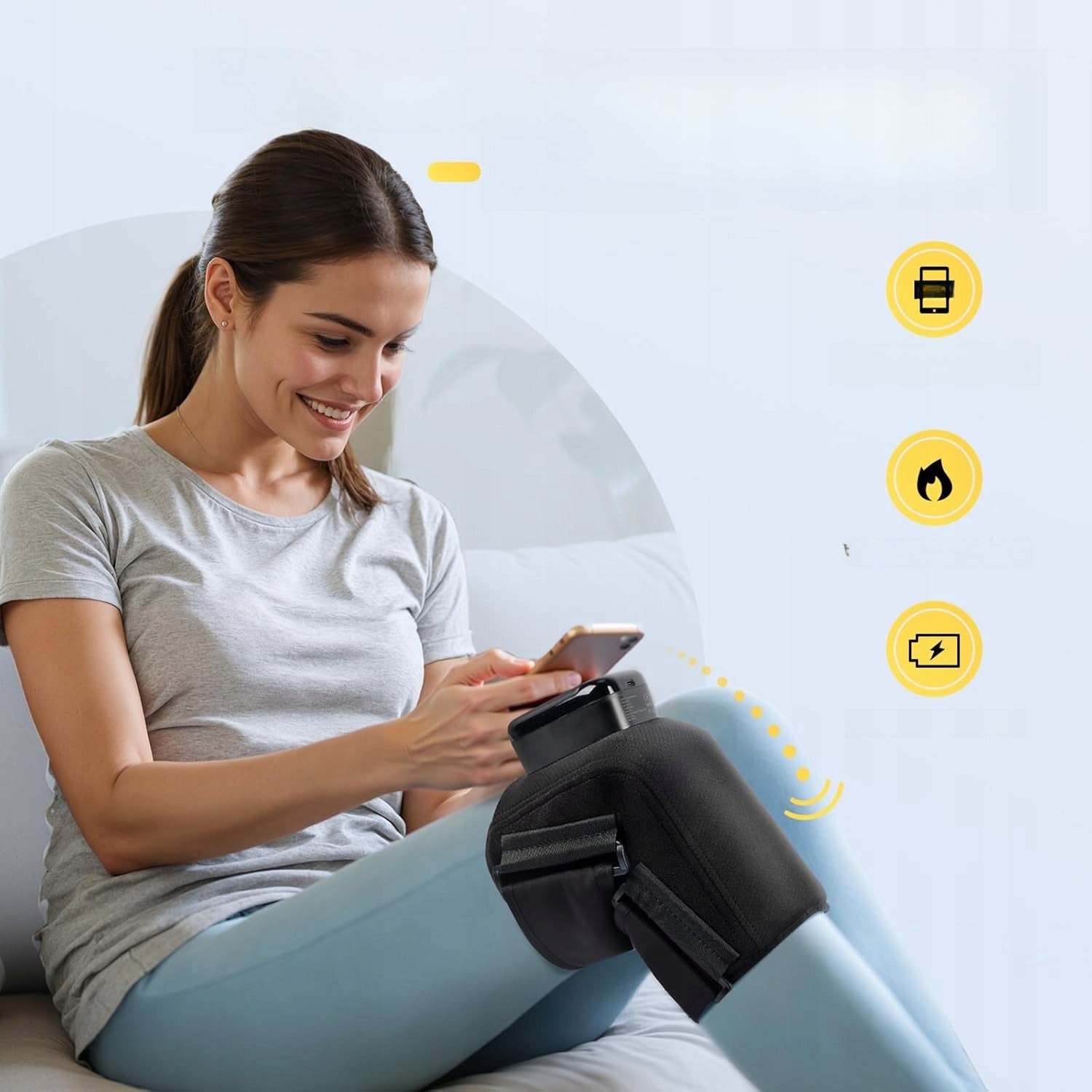 Knee Massager Wireless Compression 3D Heating Battery2500mAh Brand Comfytemp