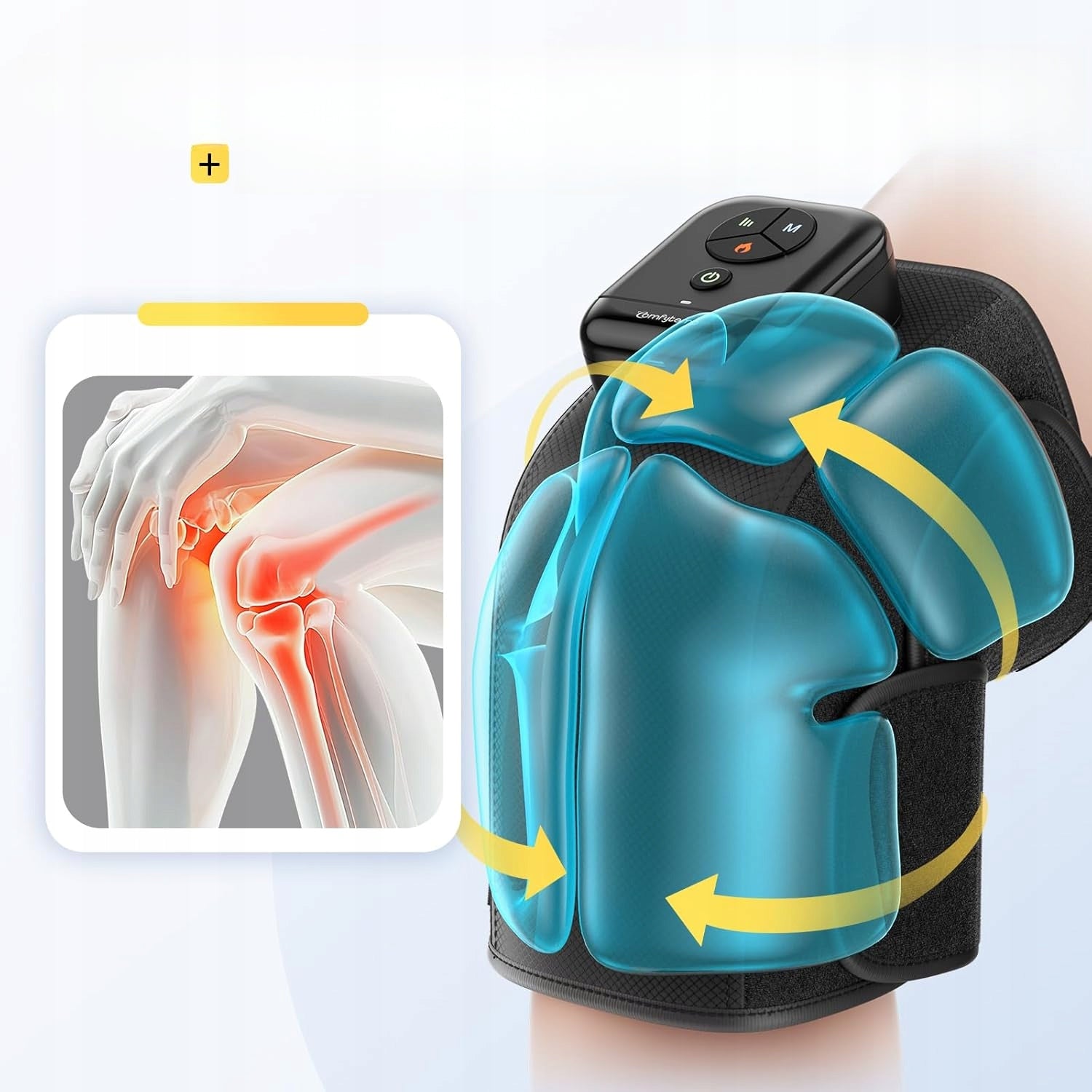 Knee Massager Wireless Compression 3D Heating Battery2500mAh Manufacturer code Masażer do Kolan Bezprzewodowy Kompresja 3D P